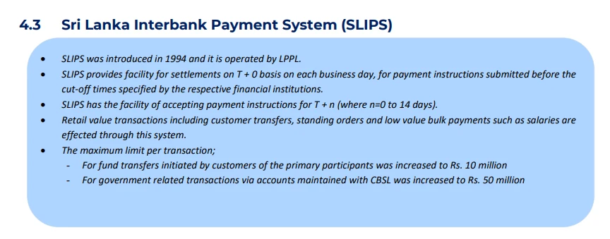 Payments Bulletin 2026 Q1 හි SLIPS පද්ධතිය පිළිබඳ නිල විස්තරය